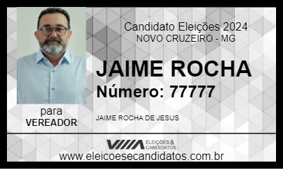 Candidato JAIME ROCHA 2024 - NOVO CRUZEIRO - Eleições