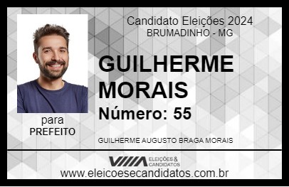 Candidato GUILHERME MORAIS 2024 - BRUMADINHO - Eleições