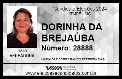 Candidato DORINHA DA BREJAÚBA 2024 - ITAIPÉ - Eleições