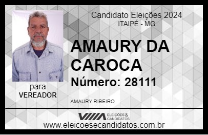 Candidato AMAURY DA CAROCA 2024 - ITAIPÉ - Eleições