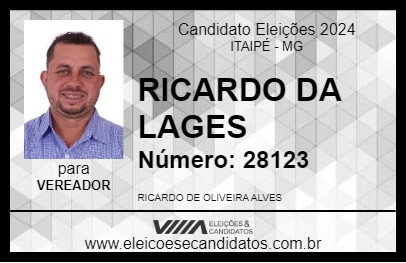 Candidato RICARDO DA LAGES 2024 - ITAIPÉ - Eleições