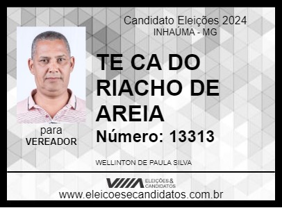 Candidato TÊCA DO RIACHO DE AREIA 2024 - INHAÚMA - Eleições