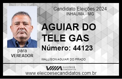 Candidato AGUIAR DO TELEGAS 2024 - INHAÚMA - Eleições