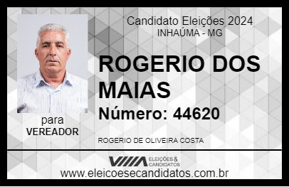 Candidato ROGERIO DOS MAIAS 2024 - INHAÚMA - Eleições