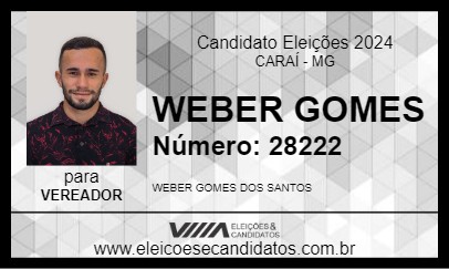 Candidato WEBER GOMES 2024 - CARAÍ - Eleições