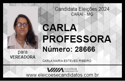 Candidato CARLA PROFESSORA 2024 - CARAÍ - Eleições