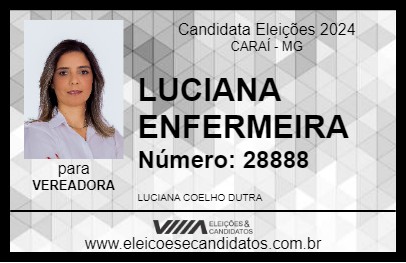 Candidato LUCIANA ENFERMEIRA 2024 - CARAÍ - Eleições