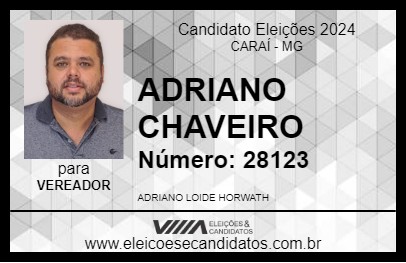 Candidato ADRIANO CHAVEIRO 2024 - CARAÍ - Eleições