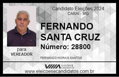 Candidato FERNANDO SANTA CRUZ 2024 - CARAÍ - Eleições