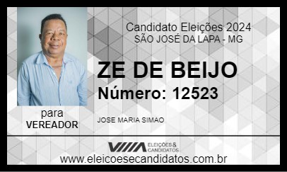 Candidato ZE DE BEIJO 2024 - SÃO JOSÉ DA LAPA - Eleições