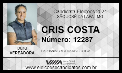 Candidato CRIS COSTA 2024 - SÃO JOSÉ DA LAPA - Eleições