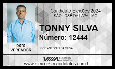 Candidato TONNY SILVA 2024 - SÃO JOSÉ DA LAPA - Eleições