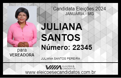 Candidato JULIANA SANTOS 2024 - JANUÁRIA - Eleições