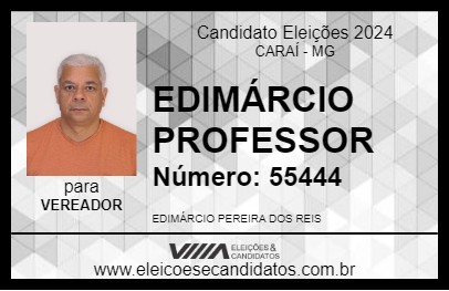 Candidato EDIMÁRCIO PROFESSOR 2024 - CARAÍ - Eleições