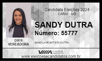 Candidato SANDY DUTRA 2024 - CARAÍ - Eleições