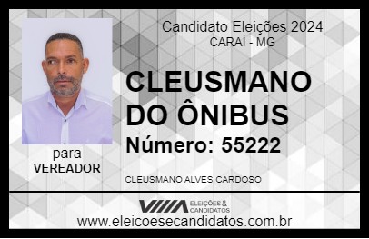 Candidato CLEUSMANO DO ÔNIBUS 2024 - CARAÍ - Eleições