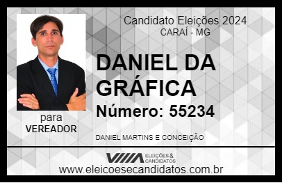 Candidato DANIEL DA GRÁFICA 2024 - CARAÍ - Eleições