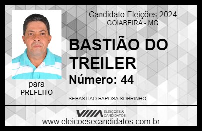 Candidato BASTIÃO DO TREILER 2024 - GOIABEIRA - Eleições