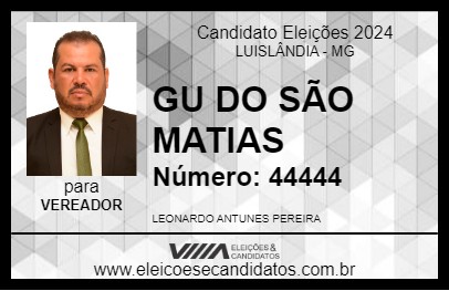 Candidato GU DO SÃO MATIAS 2024 - LUISLÂNDIA - Eleições