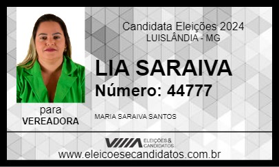 Candidato LIA SARAIVA 2024 - LUISLÂNDIA - Eleições