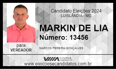 Candidato MARKIN DE LIA 2024 - LUISLÂNDIA - Eleições