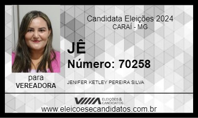 Candidato JÊ 2024 - CARAÍ - Eleições