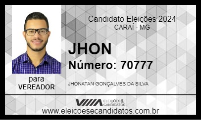 Candidato JHON 2024 - CARAÍ - Eleições