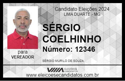 Candidato SÉRGIO COELHINHO 2024 - LIMA DUARTE - Eleições