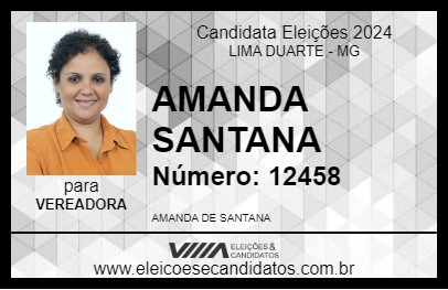 Candidato AMANDA SANTANA 2024 - LIMA DUARTE - Eleições