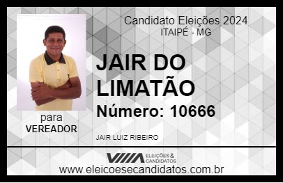 Candidato JAIR DO LIMATÃO 2024 - ITAIPÉ - Eleições