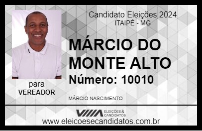 Candidato MÁRCIO DO MONTE ALTO 2024 - ITAIPÉ - Eleições