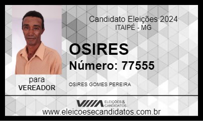 Candidato OSIRES 2024 - ITAIPÉ - Eleições