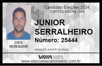 Candidato JUNIOR SERRALHEIRO 2024 - CAPITÃO ENÉAS - Eleições