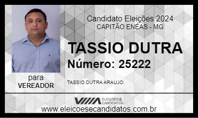 Candidato TASSIO DUTRA 2024 - CAPITÃO ENÉAS - Eleições