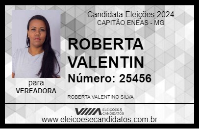 Candidato ROBERTA VALENTIN 2024 - CAPITÃO ENÉAS - Eleições