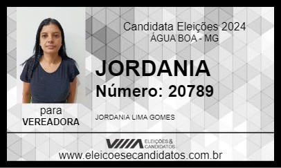 Candidato JORDANIA 2024 - ÁGUA BOA - Eleições