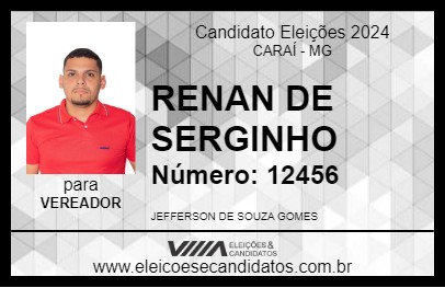 Candidato RENAN DE SERGINHO 2024 - CARAÍ - Eleições