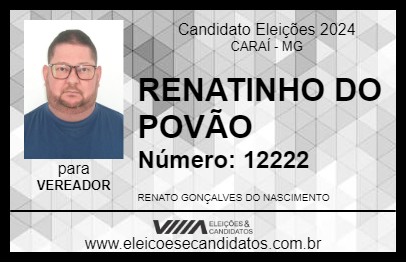 Candidato RENATINHO DO POVÃO 2024 - CARAÍ - Eleições