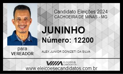 Candidato JUNINHO 2024 - CACHOEIRA DE MINAS - Eleições