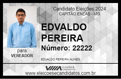 Candidato EDVALDO PEREIRA 2024 - CAPITÃO ENÉAS - Eleições