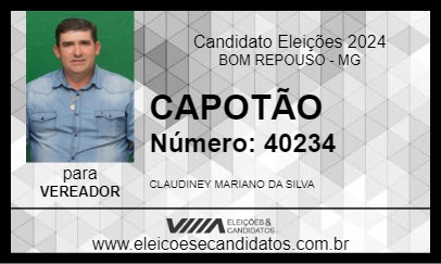 Candidato CAPOTÃO 2024 - BOM REPOUSO - Eleições