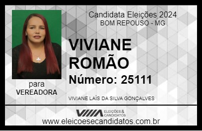 Candidato VIVIANE ROMÃO 2024 - BOM REPOUSO - Eleições