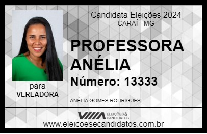 Candidato PROFESSORA ANÉLIA 2024 - CARAÍ - Eleições