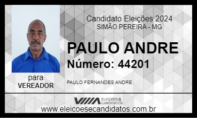 Candidato PAULO ANDRE 2024 - SIMÃO PEREIRA - Eleições