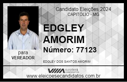 Candidato EDGLEY AMORIM 2024 - CAPITÓLIO - Eleições