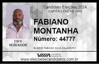 Candidato FABIANO MONTANHA 2024 - CAPITÃO ENÉAS - Eleições