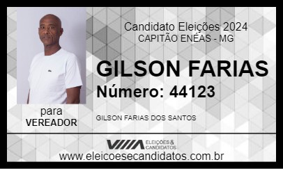 Candidato GILSON FARIAS 2024 - CAPITÃO ENÉAS - Eleições