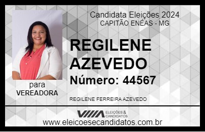 Candidato REGILENE AZEVEDO 2024 - CAPITÃO ENÉAS - Eleições