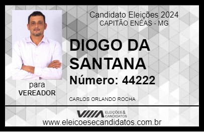 Candidato DIOGO DA SANTANA 2024 - CAPITÃO ENÉAS - Eleições