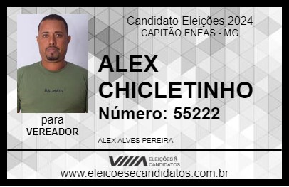 Candidato ALEX CHICLETINHO 2024 - CAPITÃO ENÉAS - Eleições